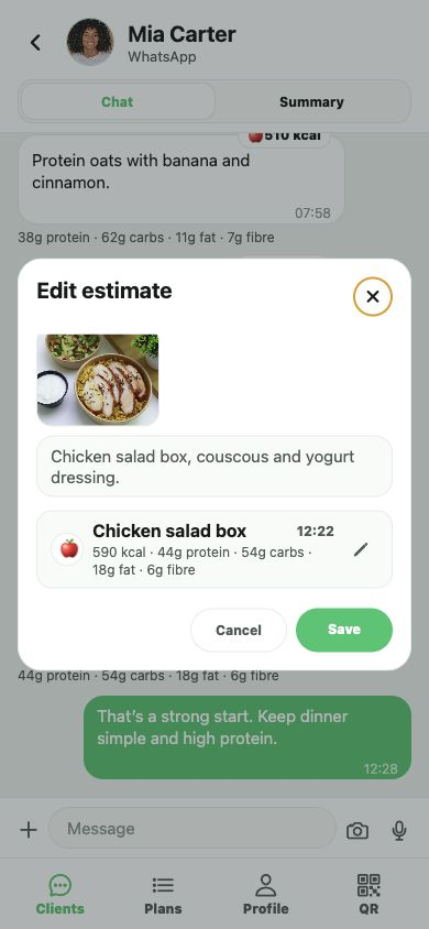 PT Power Up edit estimate screen